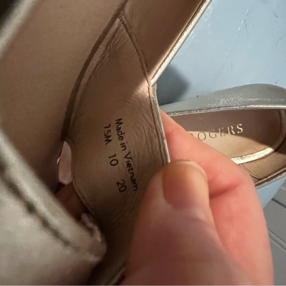 Jack Rogers Palmer Crisscross Wedge Espadrille Sandals in Metallic Gold size 7.5 - Picture 13 of 15